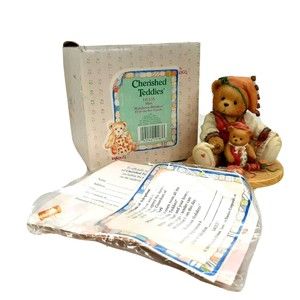 Cherished Teddies Meri Handsewn Holidays1995 Bear Figurine #141135 w/ Box